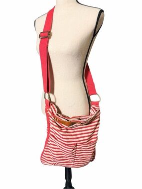 49 Square Miles Washed Canvas Crossbody Bag - Red/White Stripe